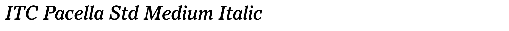 ITC Pacella Std Medium Italic image